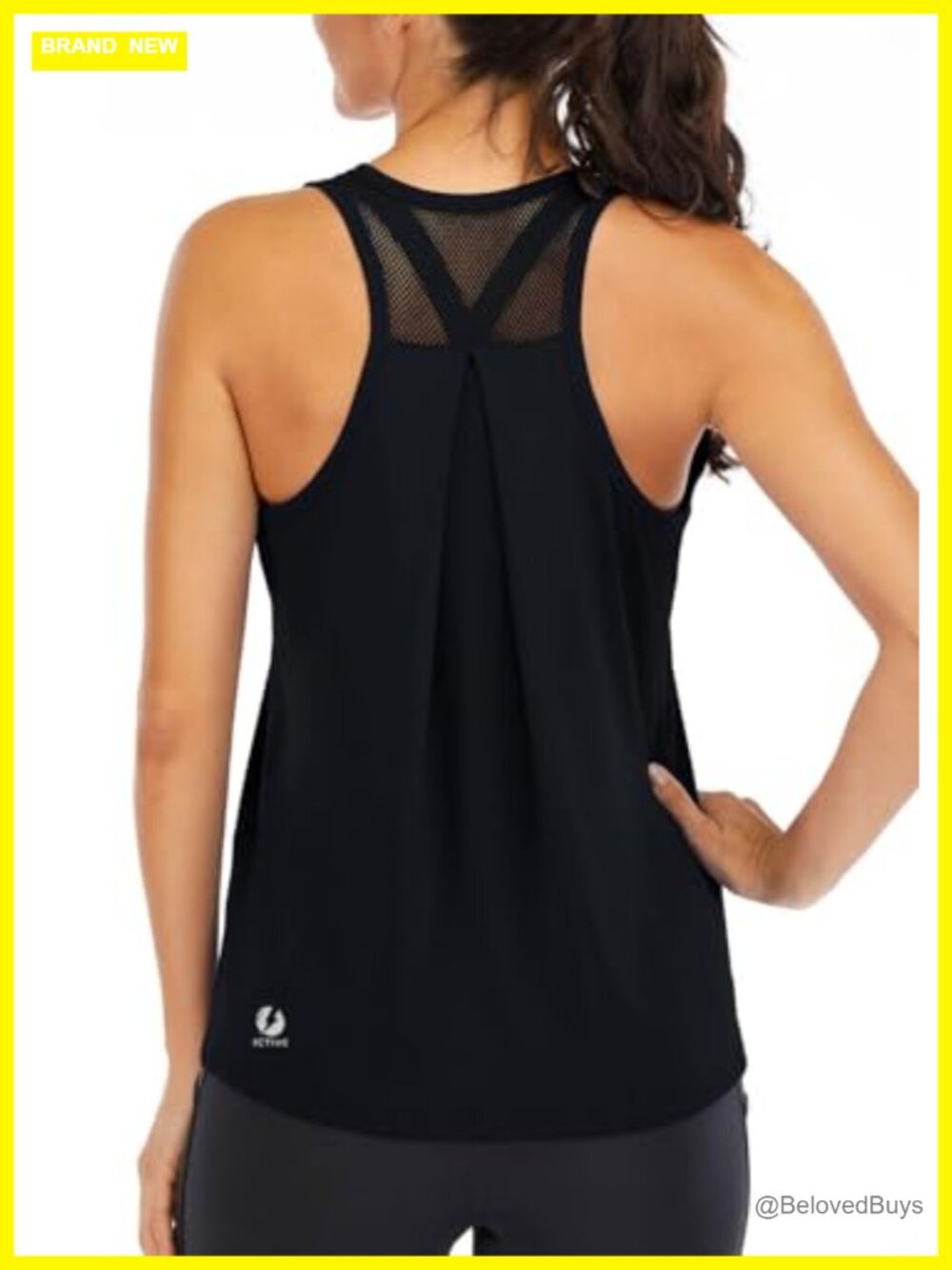 Mesh Backless Racerback Workout Tank Top Loose Fit Athletic Running Shirt